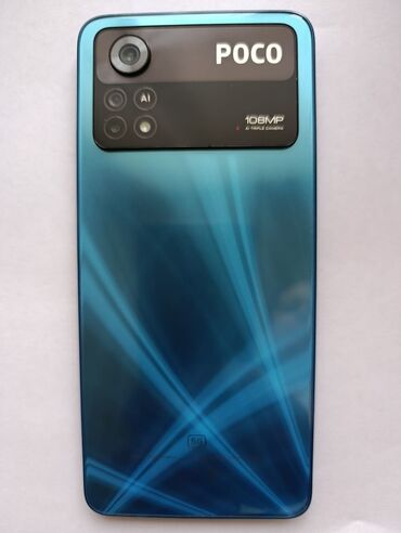 сколько стоит защитная пленка на телефон: Poco X4 Pro 5G, Колдонулган, 256 ГБ, түсү - Көк, 2 SIM