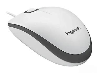 Kompjuterski miševi: Logitech žičani optički miš – bele boje - Ergonomski, simetričan — 5