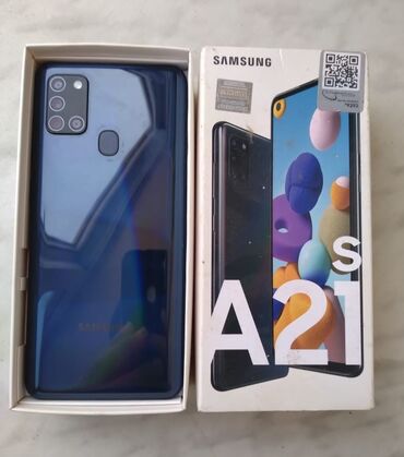 samsung a 50 telefon: Samsung Galaxy A21S, 32 GB, rəng - Göy, Sənədlərlə, Sensor, Barmaq izi