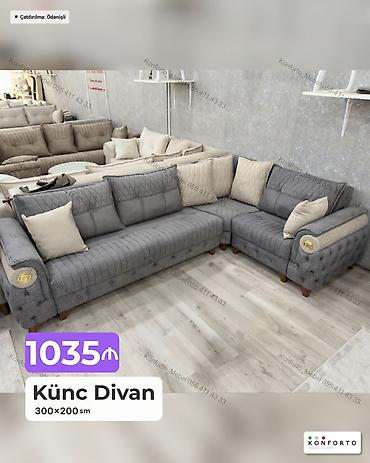 Ev və bağ: Künc Divan – 300×200 sm - Rahat L‑şəkilli dizayn, geniş oturma sahəsi — 1