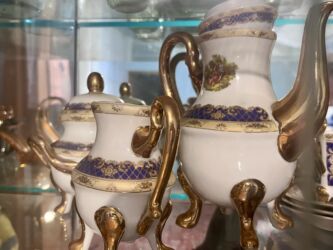 Mətbəx aksesuarları: Çay dəsti, rəng - Ağ, Farfor