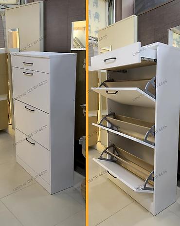 Ayaqqabı Dolabı Xüsusiyyətlər: - Ölçülər: D 30 × H 140 × E 80 sm -