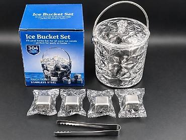Qab-qacaq və mətbəx ləvazimatları: Metal buz küpləri Dəmir buz 4 pcs,qablı Metal Buz Küpləri – — 1