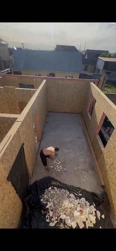 крыша кровля: Каркасно-панельный дом из SIP/OSB в процессе строительства. - Стены — 4