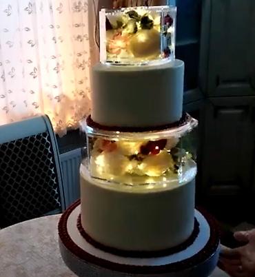 торт: 3-х ярусный подставка для торта! Размеры на фото, из орг стекла (Новый — 2