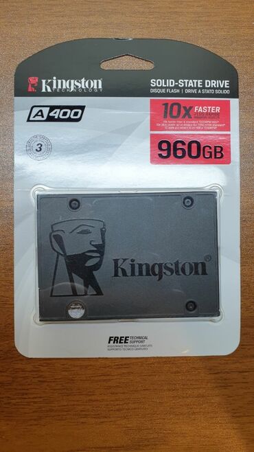 format diski: SSD 960GB KINGSTON A400 SATA Yaddaş: 960 GB İnterfeis: SATA 6.0