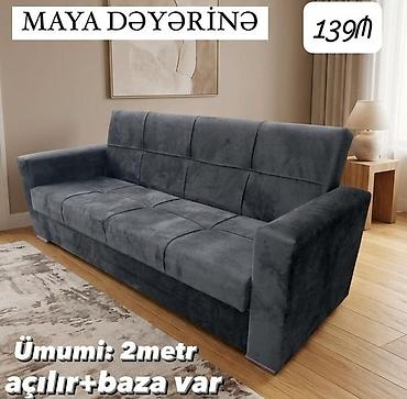 yatağ mebeli: Divan-kravat, Yeni, Açılan, Bazalı, Vеlur parça, Ödənişli çatdırılma — 1