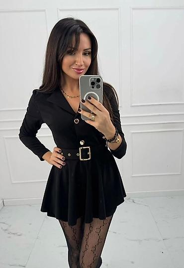 Haljine: 💫Ženska mini haljina u stilu blejzera sa kaišem
2700 din — 4