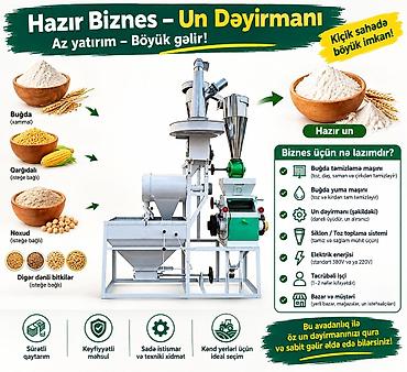 Оборудование для производства: Hazır Biznes – Un Dəyirmanı kompleksi Təyinat: - Buğda, qarğıdalı — 1