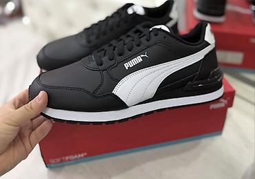 классический обувь: Кроссовки Puma, классический силуэт в черно-белой расцветке. - Верх — 1