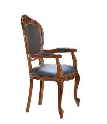 мягкий стул: Полукресло (стул с подлокотниками) и мягким сидением, массив, Италия