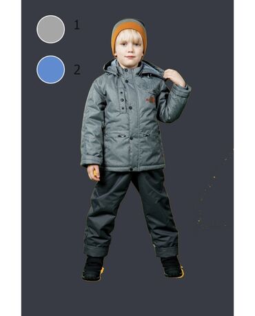 детские лыжные комбинезоны: Куртка с комбинезоном от фирмы «kvartet” серого цвета новая. Сами