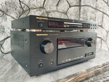 sebeke guclendirici: Marantz AV resiveri və Blu-ray pleyeri dəsti ev kinoteatrı qurğuları