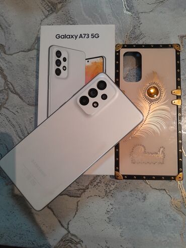 Samsung: Samsung Galaxy A73 5G, 128 GB, rəng - Ağ, Sensor, Barmaq izi, İki sim kartlı