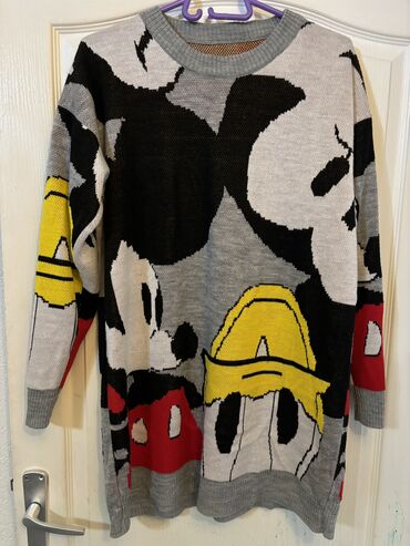 pletene haljine gde kupiti: 9Fashion Woman One size, color - Multicolored, Oversize, Long sleeves