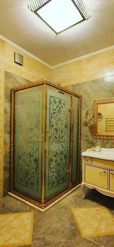Duş kabinaları, arakəsmələr: 6mm 8mm 10mm sade mat dekorlu şüşələrdən hazirlanan duskabinlərin — 5