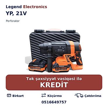 kreditle drel: Elan başlığı: Perforator YP, 21V Elan mətni: Legend Electronics — 1