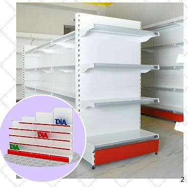 Торговый стеллаж металлическая полка для магазина, железная мебель at lalafo.kg Торговый стеллаж металлическая полка для магазина, железная мебель