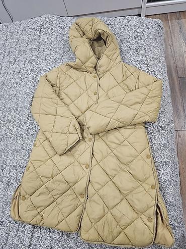 mektebli geyimi: ZARA paltosu – quilted (romb tikişli) uzun model - Rəng: açıq — 1