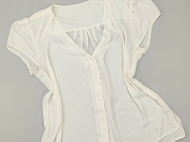 białe prazkowana bluzki: Blouse, L (EU 40), condition - Very good