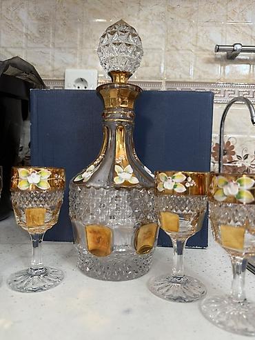 sufre dekoru: Bohemia Crystal 1845 – qraf və badə dəsti - Material: Orijinal — 4