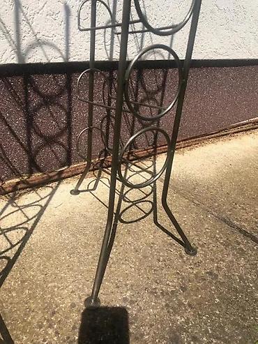 Ostali stilski dekor: Metalni stalak za vino – set od 2 komada - Materijal: čelik/kovano — 14