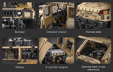 Игрушки: Хаммер Humvee от Cada. Оригинал. Модель из 3935 деталей. В комплекте с — 4