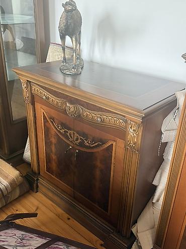 qab qaşiq: Klassik üslubda taxta qonaq otağı mebel dəsti - Material: keyfiyyətli — 2