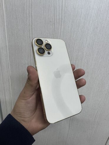 пассивное сетевое оборудование promate: IPhone 13 Pro Max, Б/у, 256 ГБ, Золотой, Защитное стекло, Чехол, Коробка, 78 %