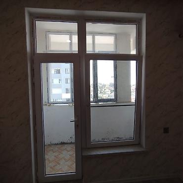 PVC balkon qapısı və pəncərə dəsti - Material: ağ PVC profil -