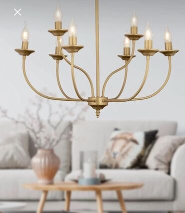Digər işıqlandırma: Çılçıraq, 8 lampa, Metal