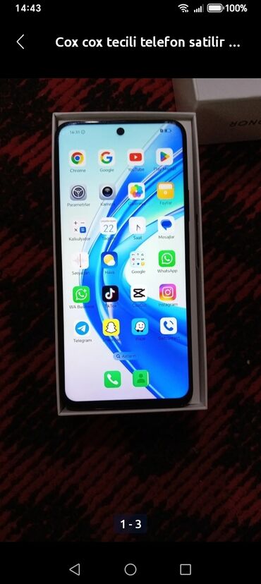 samsung a02s ikinci el: Honor 7A, 256 GB, rəng - Qara, Düyməli, Barmaq izi, İki sim kartlı