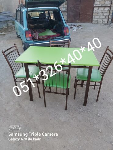 Masa və oturacaq dəstləri: Mətbəx üçün, Yeni, Açılan, Dördbucaq masa, 2 stul -da lalafo.az — 12 Masa və oturacaq dəstləri: Mətbəx üçün, Yeni, Açılan, Dördbucaq masa, 2 stul — 12