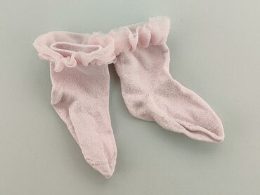 długie różowe skarpety: Socks, 19–21, condition - Fair