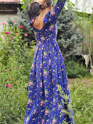 Вечерние платья: Вечернее платье, Пышное, Длинная модель, Велюр, С рукавами, S — 11