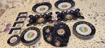 Nahar dəstləri və servizlər: Nahar dəsti, rəng - Göy, Farfor — 2