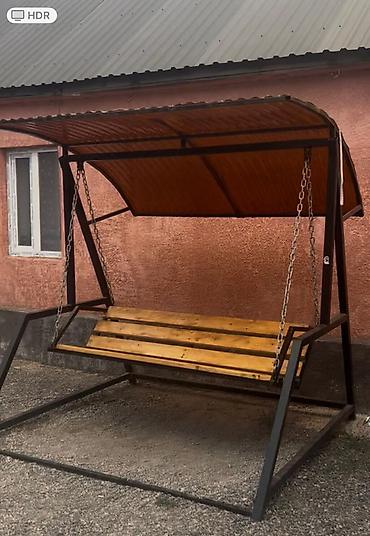 тент крыша: Садовые качели Металл, Со спинкой, С крышей — 1