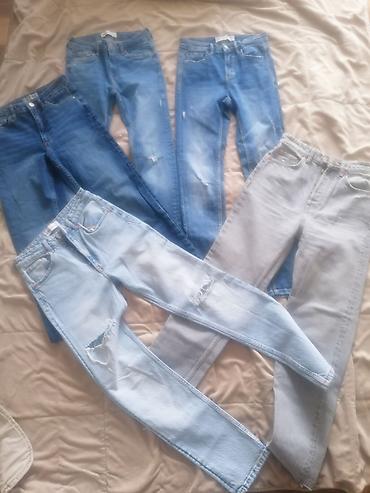 5 farmerki lot, 3 zara i 1 denim xxs i stradivarius xs34 al odg xxs