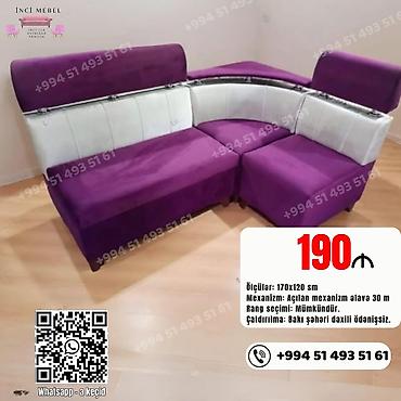 stulla: Məhsul: Künc divan dəsti - Ölçülər: 170 x 120 sm - Mexanizm: Açılan — 1