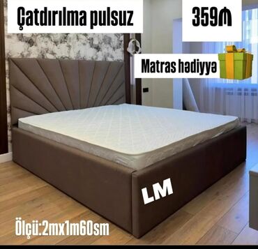 Çarpayılar: Yeni, İkinəfərlik çarpayı, Bazasız, Matras ilə, Siyirməsiz, Azərbaycan — 11