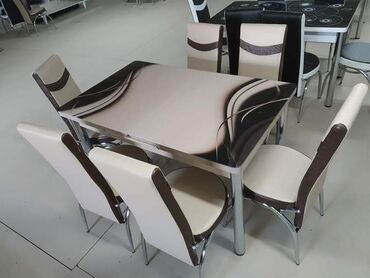 Setovi stolova i stolica: Sto - 80cm Metal noge Ploca univer Staklo 4mm stolica - metal - eko — 9