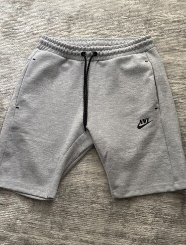 белые шорты с завышенной талией: Мужские шорты, M (EU 38), Nike, Б/у, цвет - Серый, Самовывоз, Платная доставка