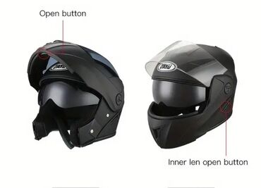 Moto dəbilqələr: Moto Dəbilqə Çənəsi açılan Mat qara 75azn Parlaq çənəsi açılan 95azn — 3