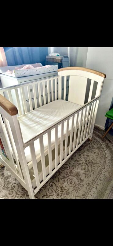 купить детскую кроватку бу: Манеж керебет, Комоду менен, Жыгач