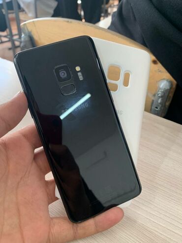 телефон s9: Samsung Galaxy S9, Б/у, 64 ГБ, цвет - Черный, 2 SIM