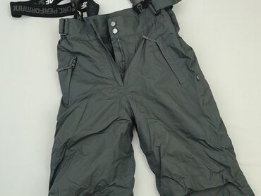 czarne spodnie z paskiem: Ski pants, 4F Kids, 13 years, 152/158, condition - Very good
