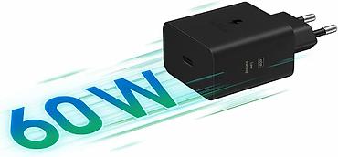 honor adapter 66w: Samsung 60W Super Fast Charging USB-C divar adapteri - Güc: 60W — 3