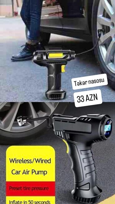 Аксессуары и тюнинг: Maşın təkər nasosu satılır. * Təzədir.pakofkadadir. bütün maşınlara