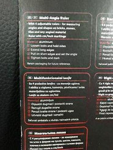 Ostali merni alati: Podesivi šablon – višenamenska uglomer/lenjir (Multi‑Angle Ruler) - — 21