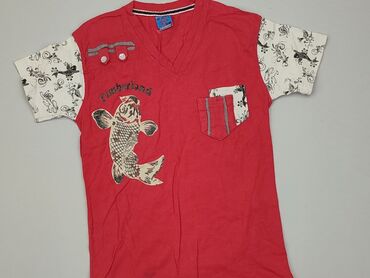 koszulka polo czerwona: Koszulka, 10 lat, 134-140 cm, stan - Dobry